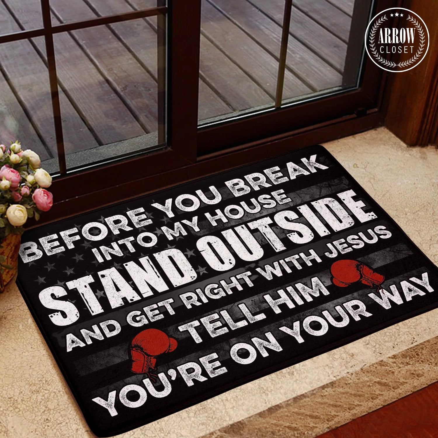 Boxing - Before you break into my house QHQN2903 Doormat