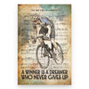 Cycling Never give up - Poster